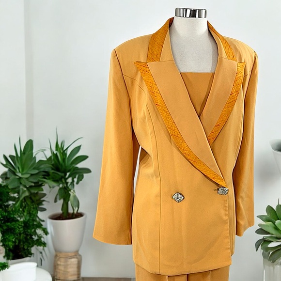 Tania Bella Collection Golden Mustard Pant Suit - Picture 10 of 16